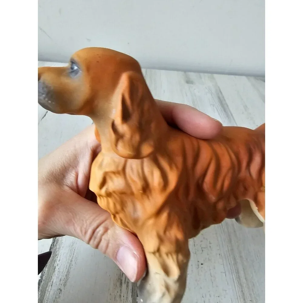 Highmount bisque cocker‎ spaniel dog statue porcelain vintage brown puppy decor